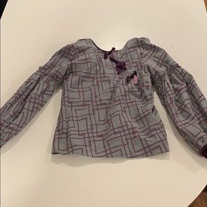 Girls gray and purple top.from kidichic.